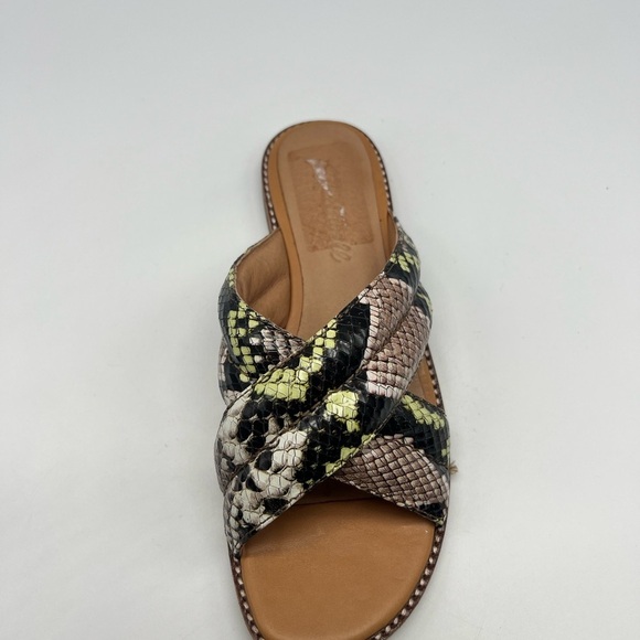 Madewell - The Skyler Colorful Snake Embossed Leather Slide On Sandal Size 6 - Picture 10 of 15